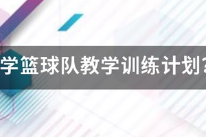 小学篮球队教学训练计划?